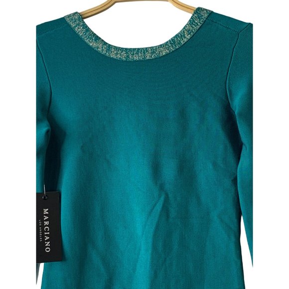 Marciano Los Angeles Aqua Bare Back Bandage Dress Small NWT Long Sleeve 6648 - Picture 3 of 16